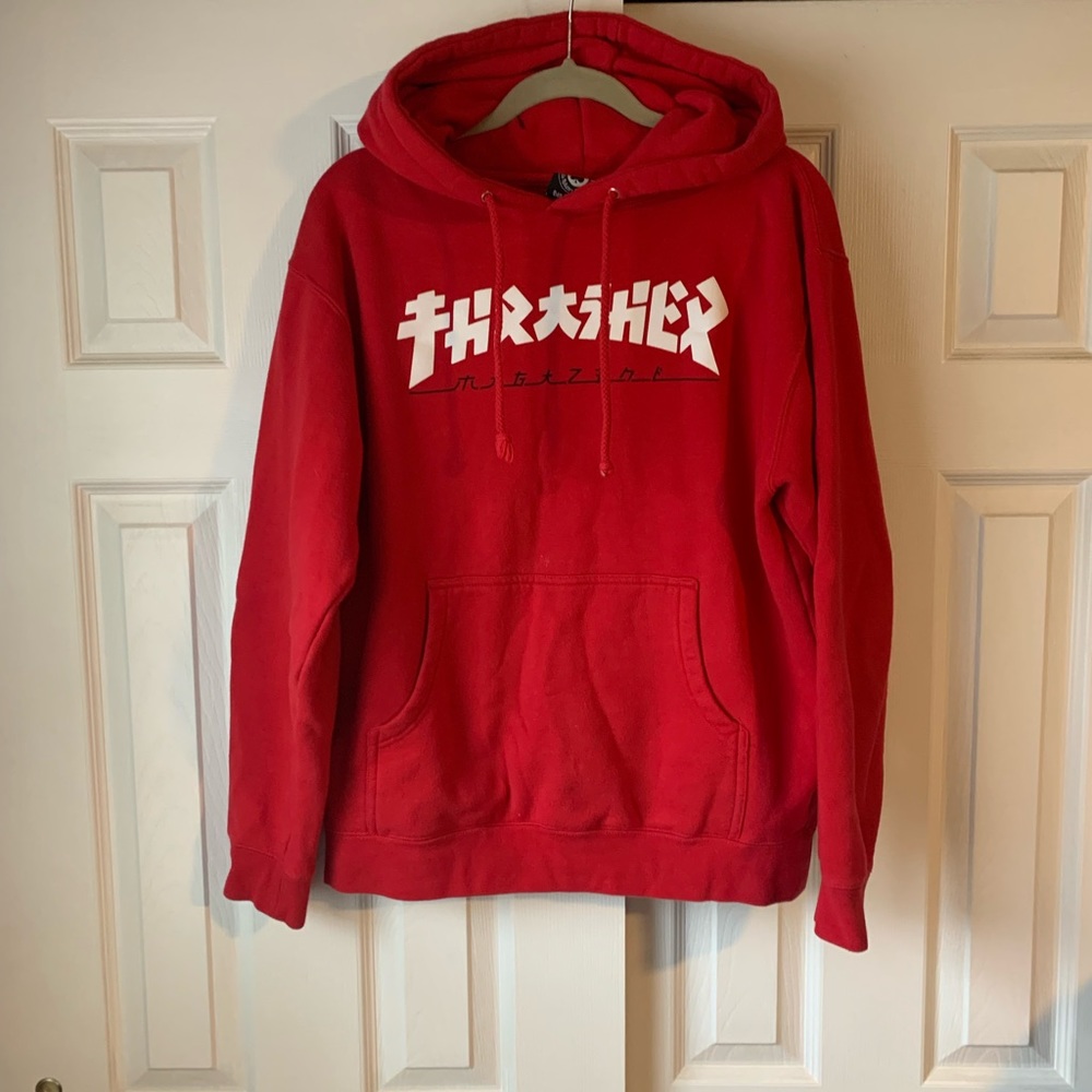 Mens Small Red Thrasher Godzilla Hoodie - Used/Good condition.